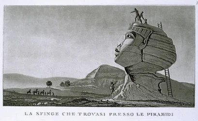 Sfinga v Gíze, z díla „Voyage en Egypte“